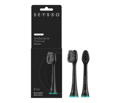 Końcówka do szczoteczek Seysso Końcówki do szczoteczki Carbon Antibacterial 2 szt.